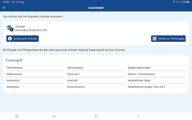 AusweisApp2  Screenshots