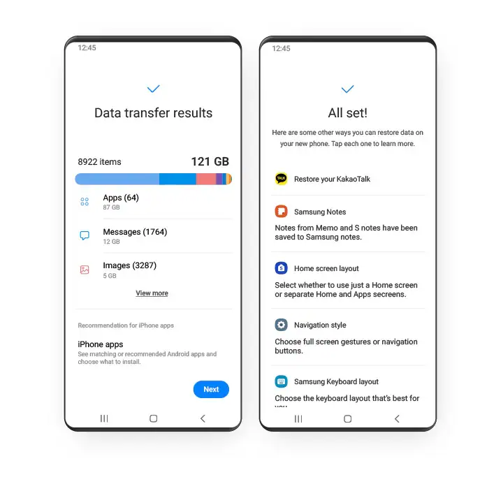 Samsung Smart Switch Mobile  Screenshots
